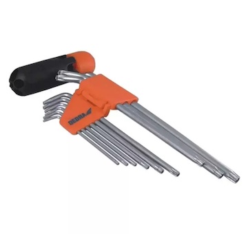 DEDRA 0654 Klíče Torx CrV, 9 ks