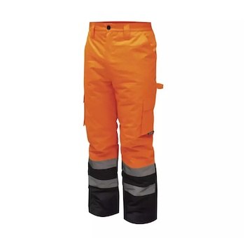 DEDRA BH80SP2-XL Reflexní zateplené kalhoty vel. XL, oranžové