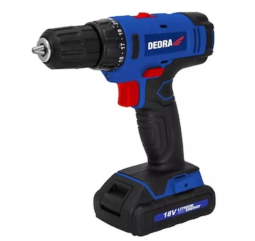 DEDRA DED7880 Aku vrtací šroubovák 18V, 1,5Ah, 1h, 0-400/0-1350rpm