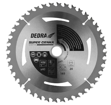 DEDRA HA16524 Pilový kotouč do dřeva 16z průměr 160x20 mm