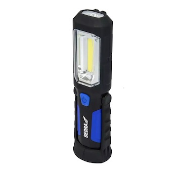 DEDRA L1022 Nabíjecí lampa 3 W COB LED + 1 W LED, USB adaptér na 230 V a 12 V