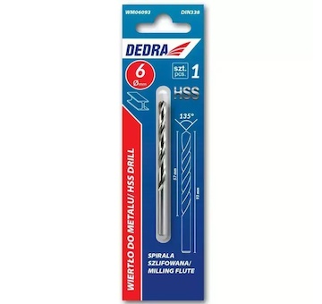 DEDRA WM01034 Vrták na kov 3 ks, HSS, DIN338, 1 x 34 mm