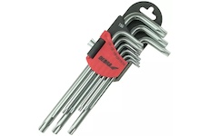 DEDRA 06F221 Klíče Torx dlouhé T10 - T50, sada 9 ks, CRV