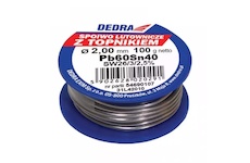 DEDRA 31L42010 Pájecí drát cín 2.0 mm, 100 g, 40 % SN, Pb60Sn40