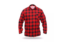 DEDRA BH51F1-L Flanelová košile červené, velikost L, 100 % bavlna