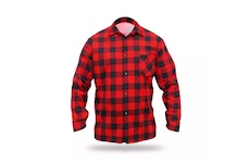 DEDRA BH51F1-XL Flanelová košile červená, velikost XL, 100% bavlna
