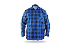 DEDRA BH51F2-M Flanelová košile modrá, velikost M, 100 % bavlna